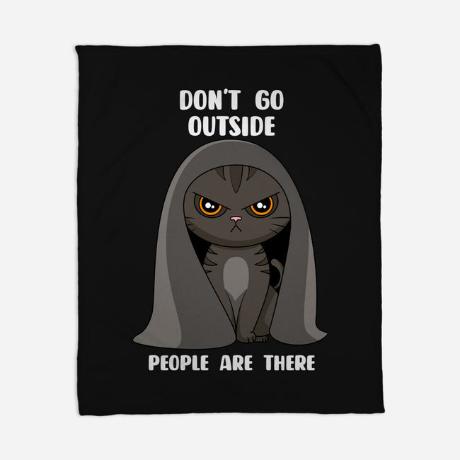 Don't Go Outside-none fleece blanket-rocketman_art