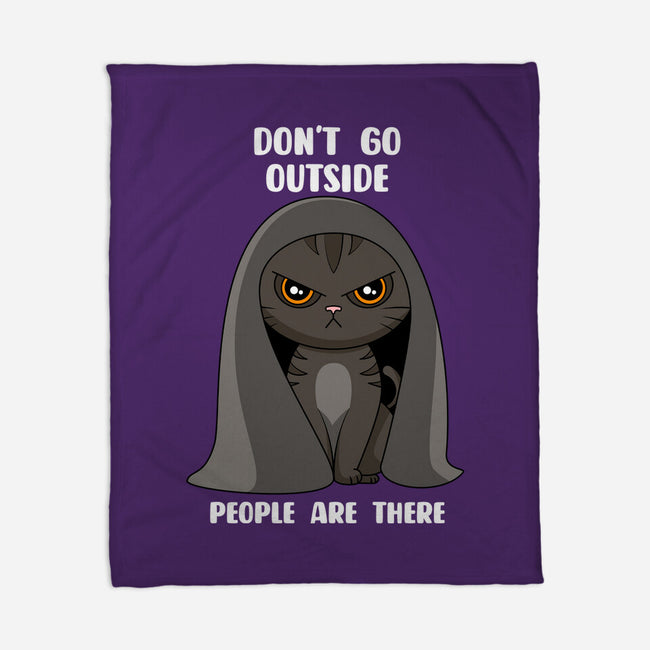 Don't Go Outside-none fleece blanket-rocketman_art