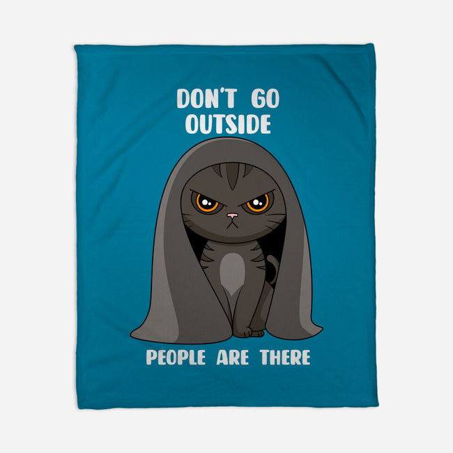 Don't Go Outside-none fleece blanket-rocketman_art