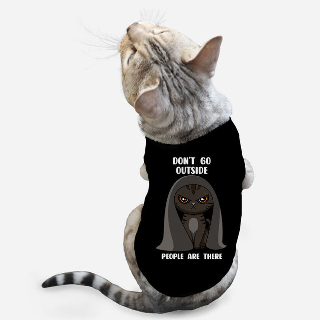 Don't Go Outside-cat basic pet tank-rocketman_art