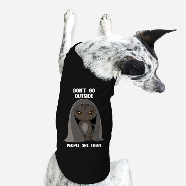 Don't Go Outside-dog basic pet tank-rocketman_art