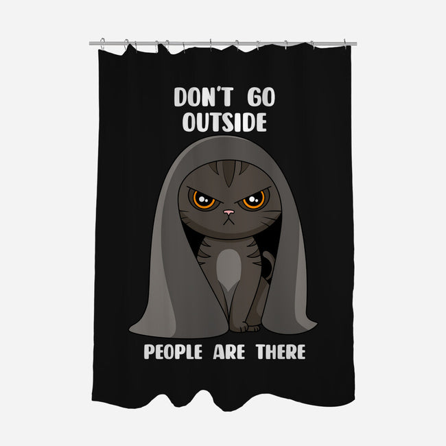 Don't Go Outside-none polyester shower curtain-rocketman_art