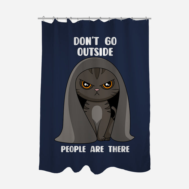 Don't Go Outside-none polyester shower curtain-rocketman_art