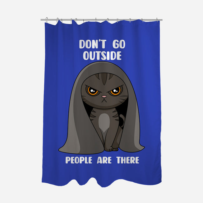 Don't Go Outside-none polyester shower curtain-rocketman_art