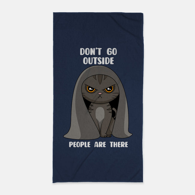 Don't Go Outside-none beach towel-rocketman_art