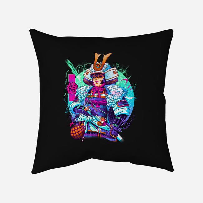 Winter Samurai-none removable cover w insert throw pillow-Bruno Mota