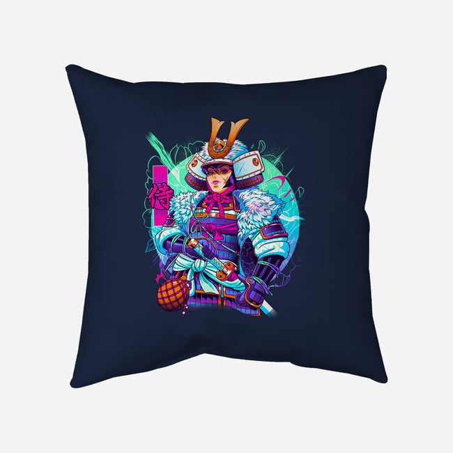 Winter Samurai-none removable cover w insert throw pillow-Bruno Mota