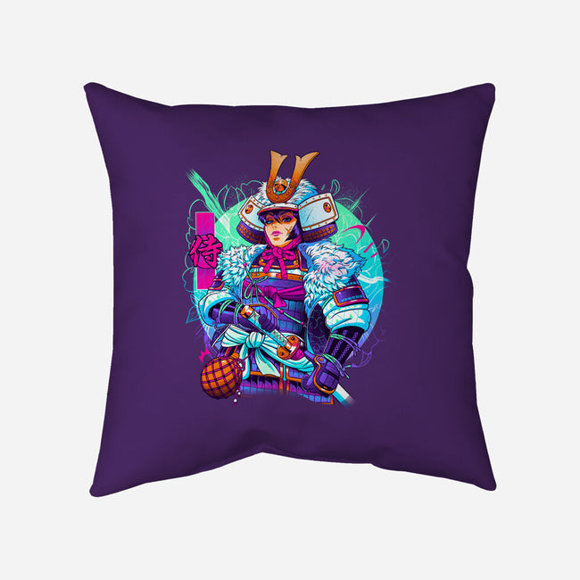 Winter Samurai-none removable cover throw pillow-Bruno Mota