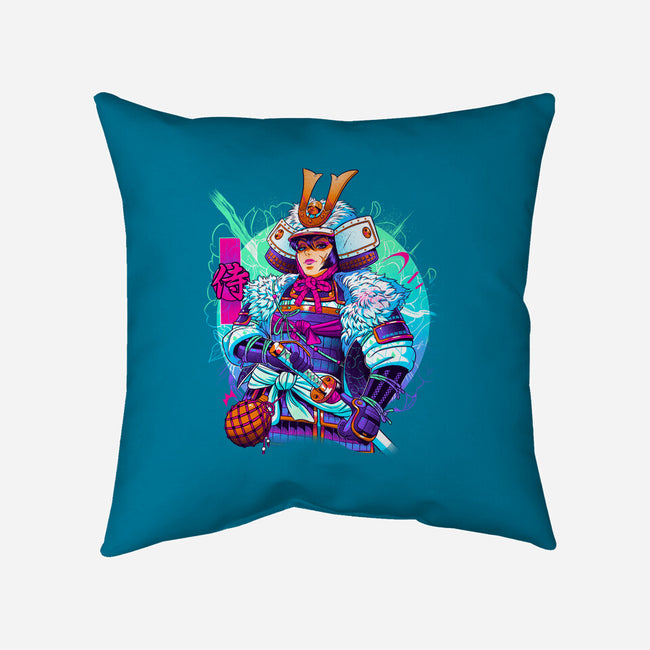 Winter Samurai-none removable cover throw pillow-Bruno Mota