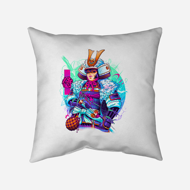 Winter Samurai-none removable cover throw pillow-Bruno Mota