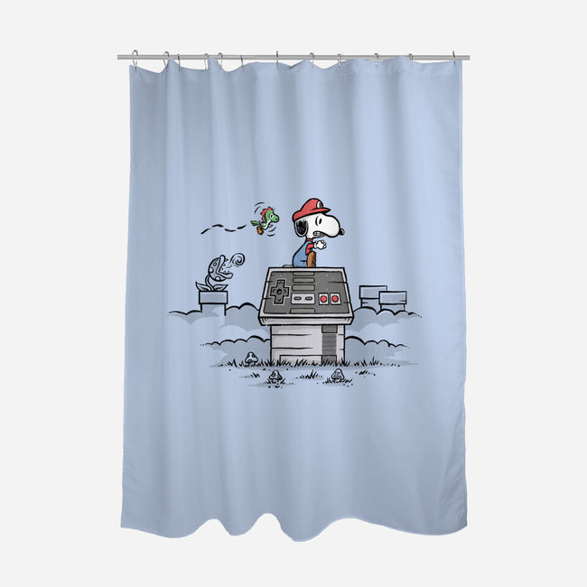 Retro Gaming Ace-none polyester shower curtain-kg07