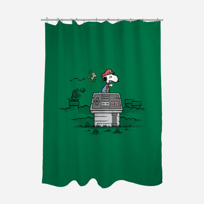 Retro Gaming Ace-none polyester shower curtain-kg07