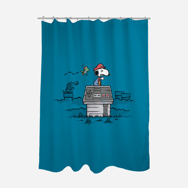 Retro Gaming Ace-none polyester shower curtain-kg07