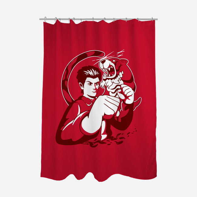 Tiger Jacket-none polyester shower curtain-estudiofitas