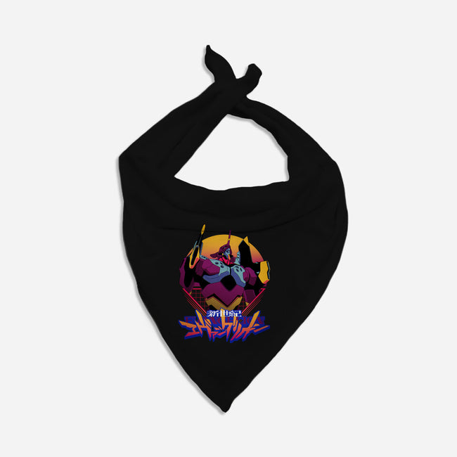 Retro Neon Genesis-cat bandana pet collar-Odin Campoy