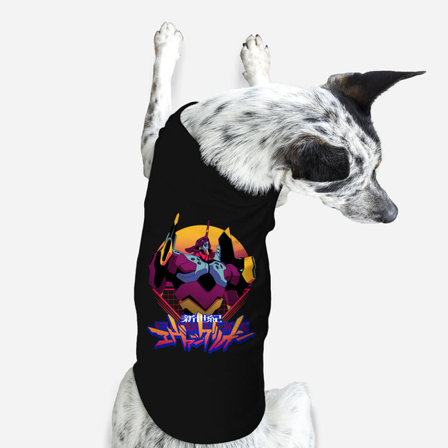 Retro Neon Genesis-dog basic pet tank-Odin Campoy