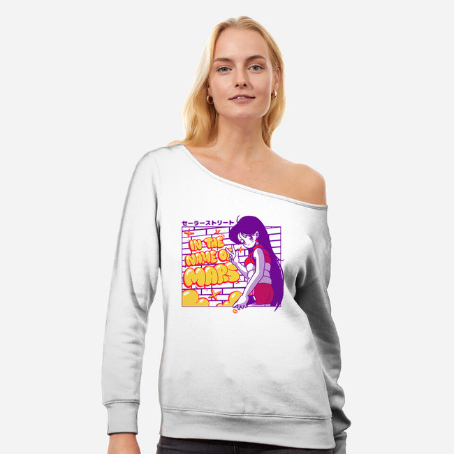 Mars Street-womens off shoulder sweatshirt-estudiofitas