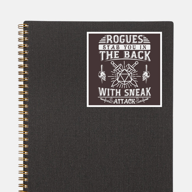 Rogues Stab In The Back-none glossy sticker-ShirtGoblin
