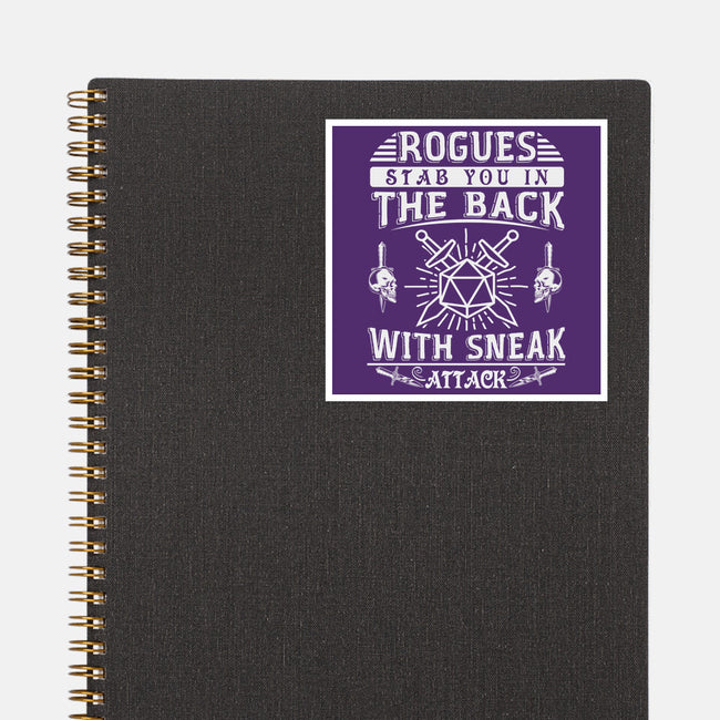 Rogues Stab In The Back-none glossy sticker-ShirtGoblin