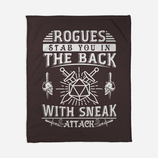 Rogues Stab In The Back-none fleece blanket-ShirtGoblin
