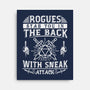 Rogues Stab In The Back-none stretched canvas-ShirtGoblin