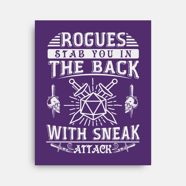 Rogues Stab In The Back-none stretched canvas-ShirtGoblin