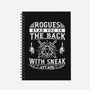 Rogues Stab In The Back-none dot grid notebook-ShirtGoblin