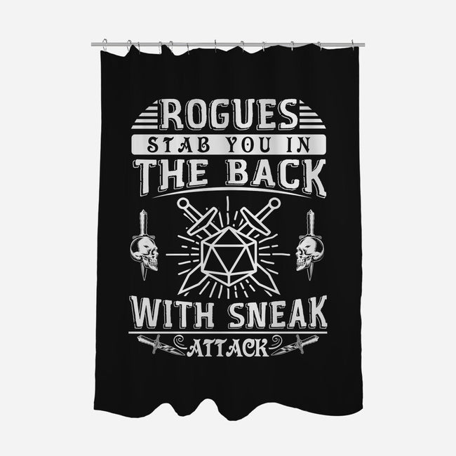 Rogues Stab In The Back-none polyester shower curtain-ShirtGoblin