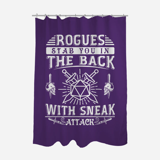 Rogues Stab In The Back-none polyester shower curtain-ShirtGoblin