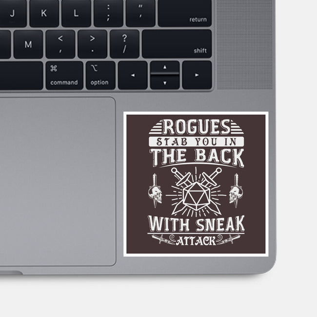 Rogues Stab In The Back-none glossy sticker-ShirtGoblin