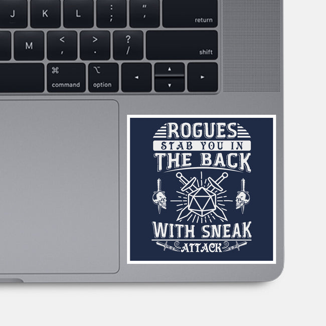Rogues Stab In The Back-none glossy sticker-ShirtGoblin