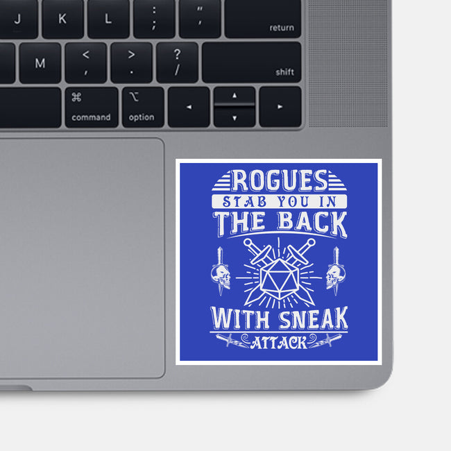 Rogues Stab In The Back-none glossy sticker-ShirtGoblin