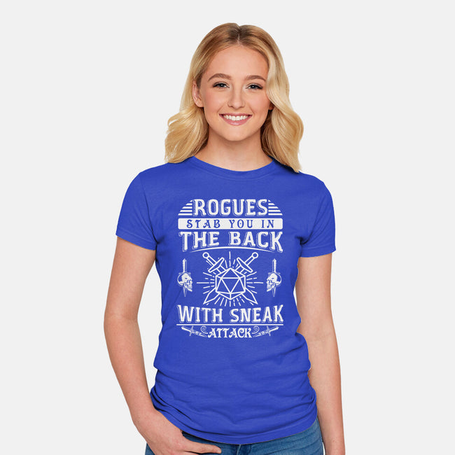 Rogues Stab In The Back-womens fitted tee-ShirtGoblin