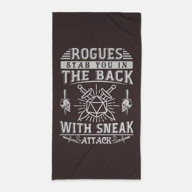 Rogues Stab In The Back-none beach towel-ShirtGoblin