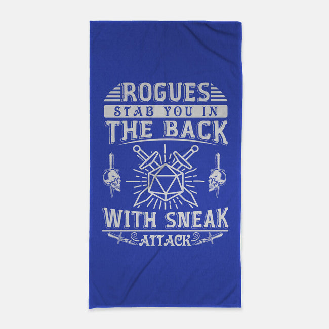 Rogues Stab In The Back-none beach towel-ShirtGoblin