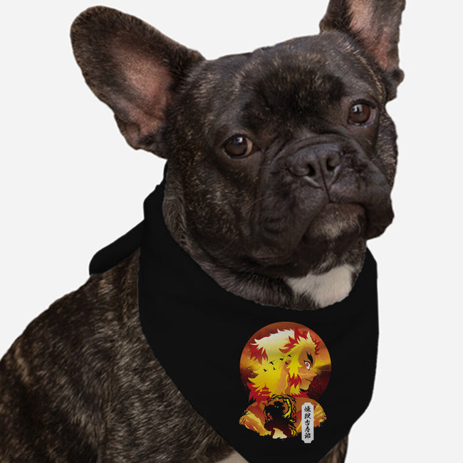 Rengoku Sunset-dog bandana pet collar-dandingeroz
