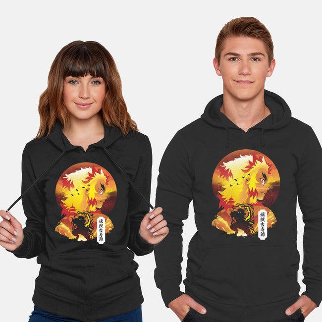 Rengoku Sunset-unisex pullover sweatshirt-dandingeroz