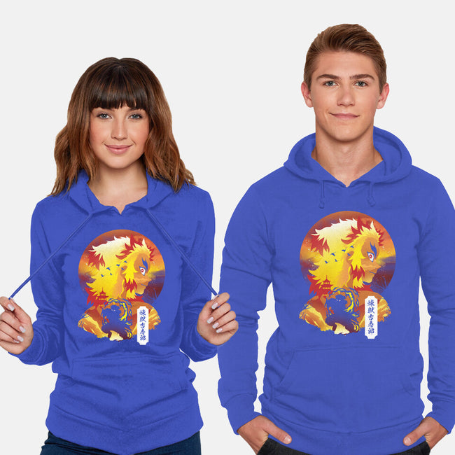 Rengoku Sunset-unisex pullover sweatshirt-dandingeroz