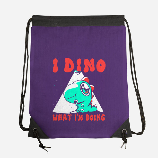 I Dino What I'm Doing-none drawstring bag-estudiofitas