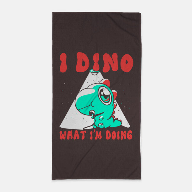 I Dino What I'm Doing-none beach towel-estudiofitas