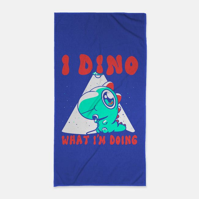 I Dino What I'm Doing-none beach towel-estudiofitas