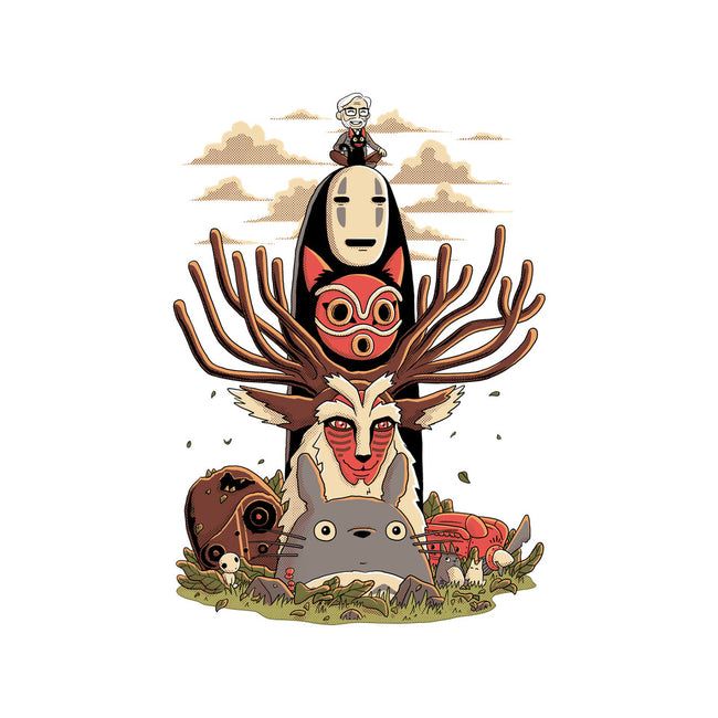 Ghibli Totem-unisex basic tee-danielmorris1993