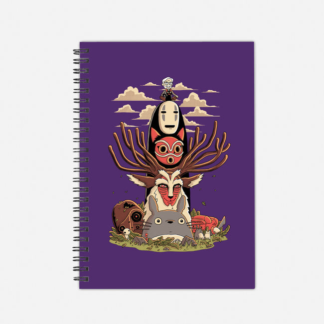 Ghibli Totem-none dot grid notebook-danielmorris1993