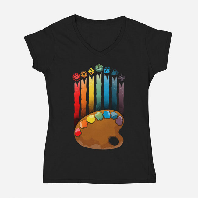 Art Of Dice-womens v-neck tee-Vallina84