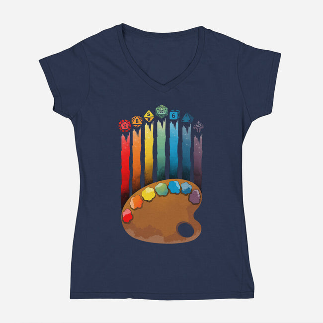 Art Of Dice-womens v-neck tee-Vallina84