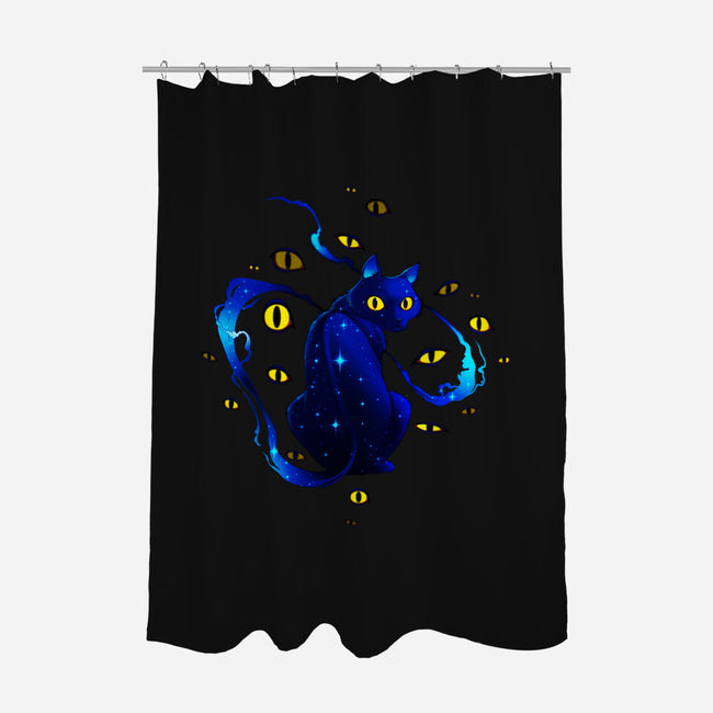 Mystic Cat-none polyester shower curtain-tobefonseca