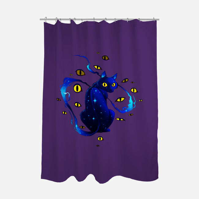 Mystic Cat-none polyester shower curtain-tobefonseca