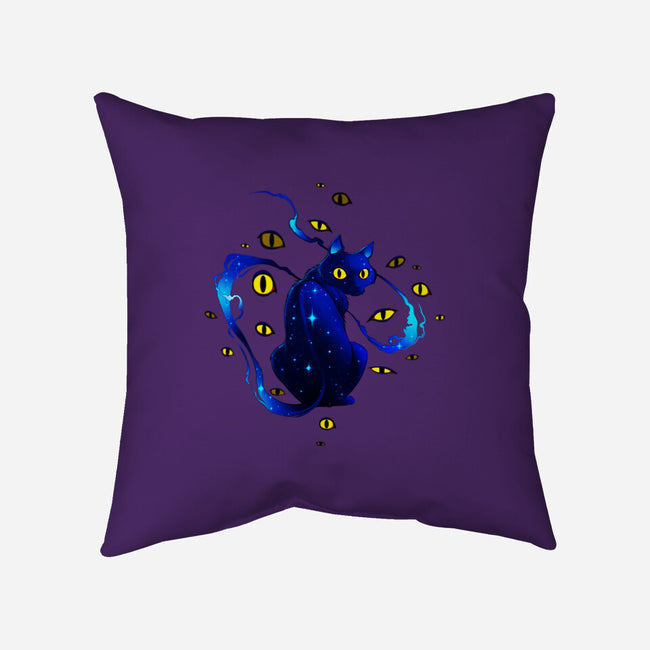 Mystic Cat-none removable cover w insert throw pillow-tobefonseca