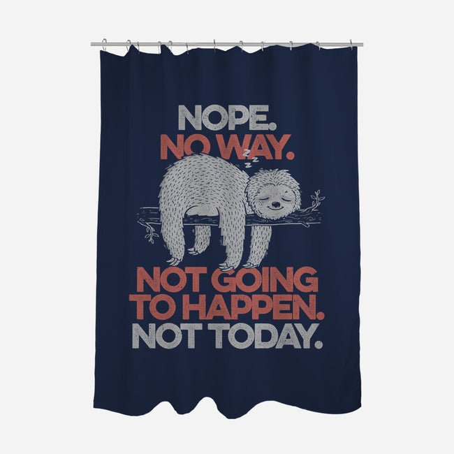 Nope. No Way.-none polyester shower curtain-eduely