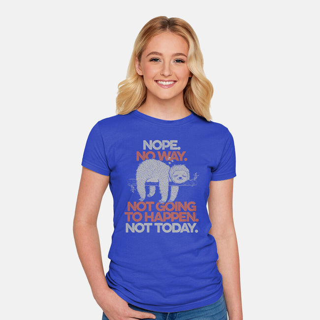Nope. No Way.-womens fitted tee-eduely